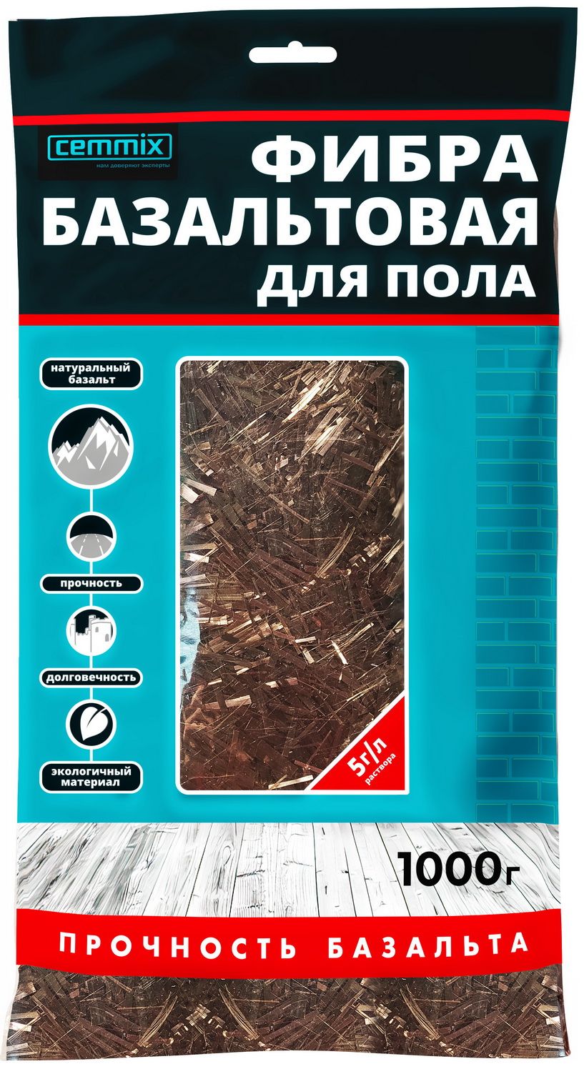 Изображение товара Фибра базальтовая Cemmix 1000 гр