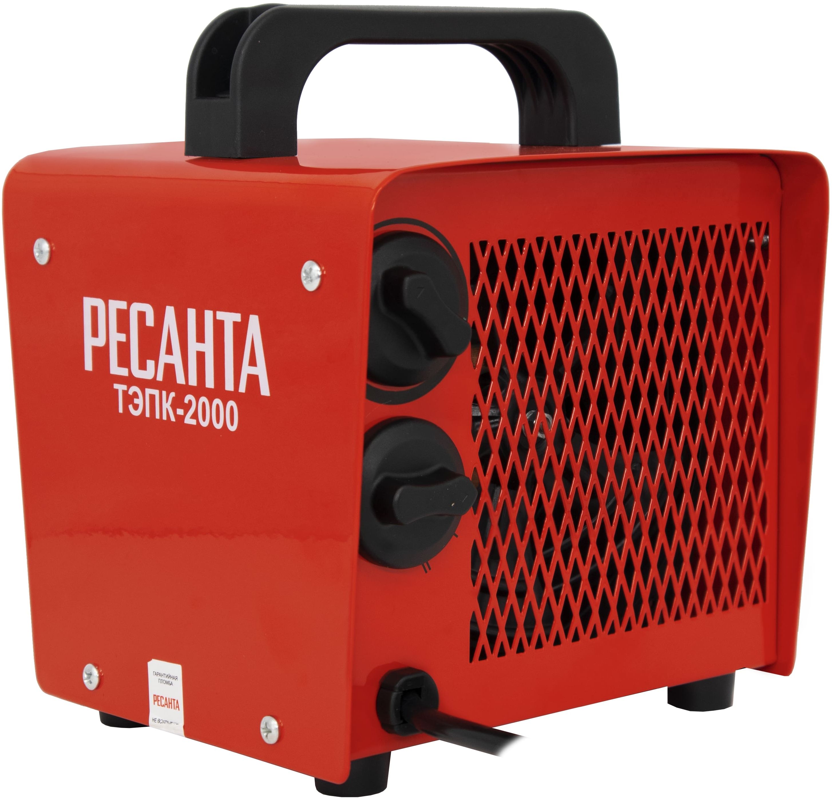 Изображение товара Электрическая тепловая пушка РЕСАНТА ТЭПК-2000 мощность 2000 Вт для помещений