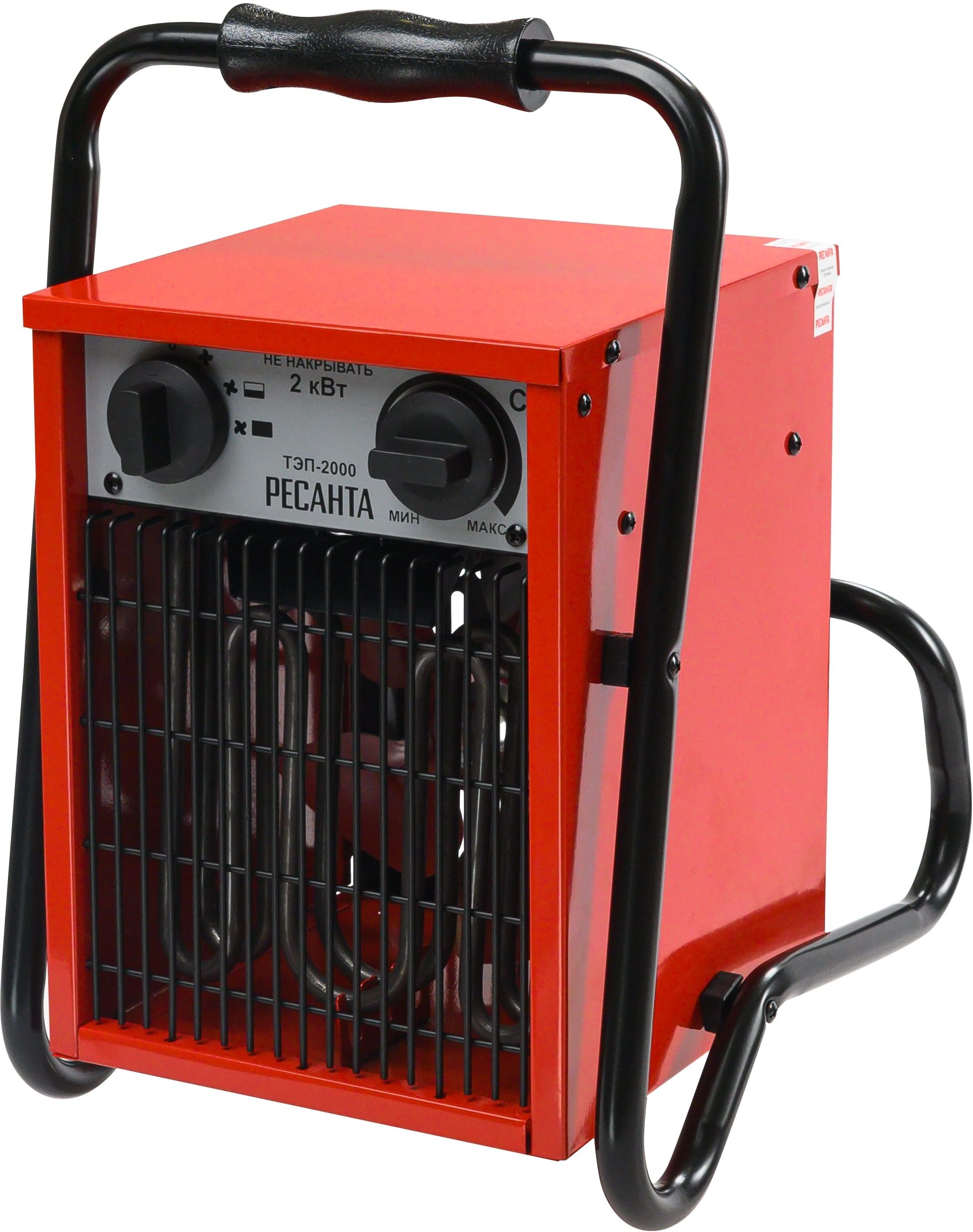 Изображение товара Электрическая тепловая пушка РЕСАНТА ТЭП-2000 для обогрева помещений 2 кВт