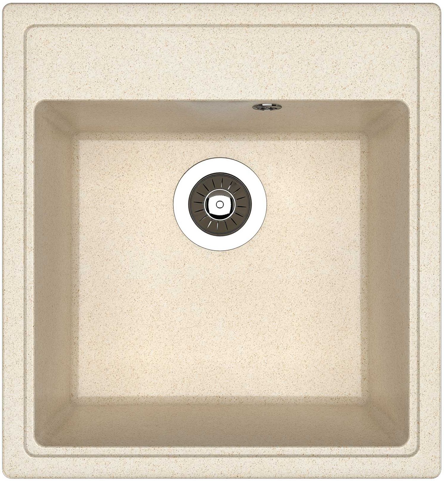 Изображение товара Мойка кухонная BAMBOO Лира, искусственный мрамор, латте, врезная, 51 см