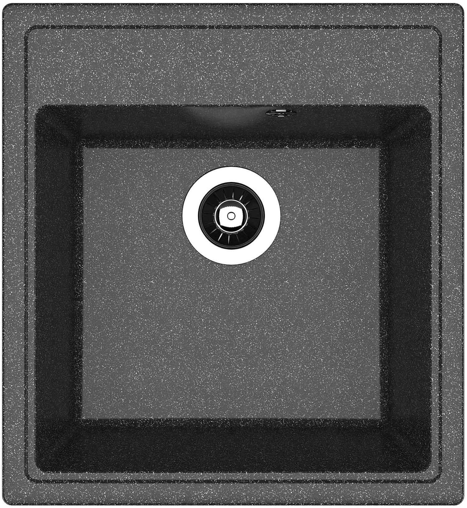 Изображение товара Мойка кухонная BAMBOO Лира черная из искусственного мрамора, врезная