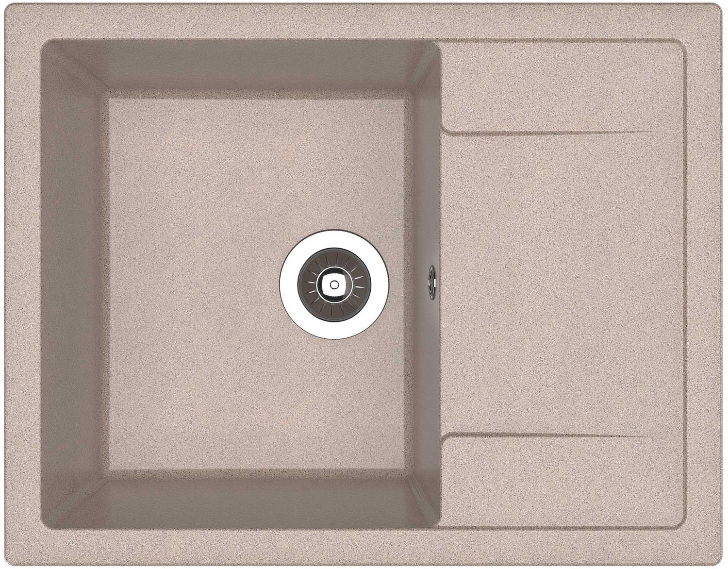 Изображение товара Мойка кухонная BAMBOO Аврора терра из искусственного мрамора 65 см