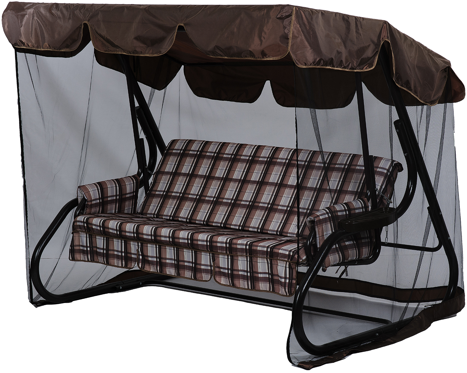 Изображение товара Качели садовые Барселона 3-х местные до 350 кг коричневые