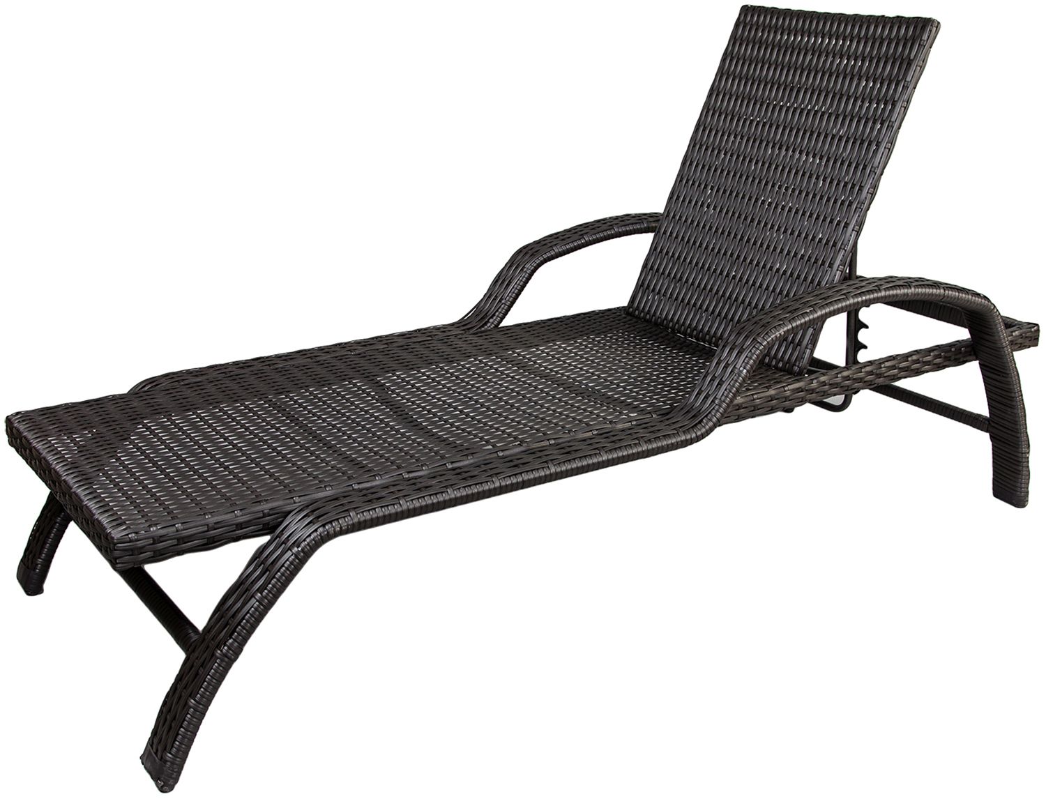 Изображение товара Стильный садовый шезлонг GreenGard из искусственного ротанга, регулировка спинки