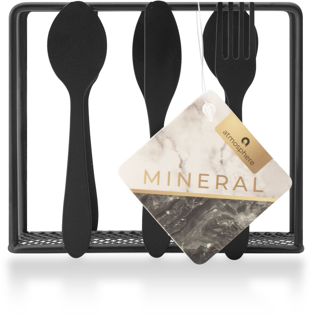 Изображение товара Салфетница стальная ATMOSPHERE Mineral 11,5х4х10 см черный