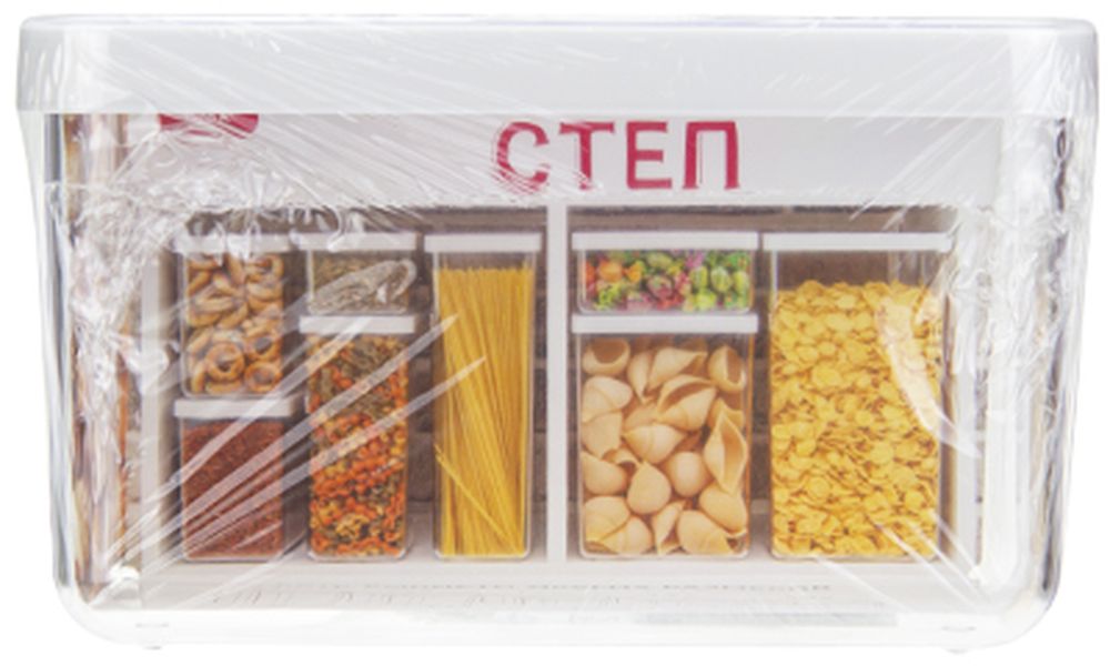Изображение товара Емкость для сыпучих продуктов IDEA М 1296 1,1 л белый пластиковый контейнер