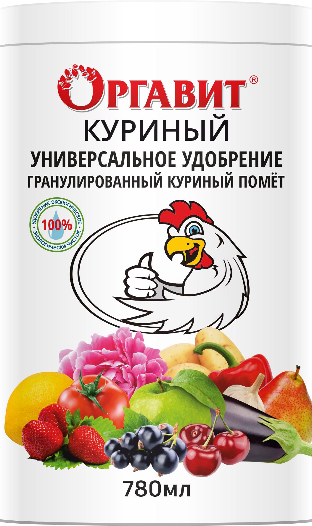 Изображение товара Удобрение помет куриный ОРГАВИТ гранулы 780 гр