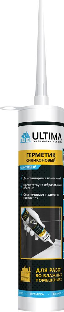 Изображение товара Герметик силиконовый санитарный Ultima S белый 280 мл