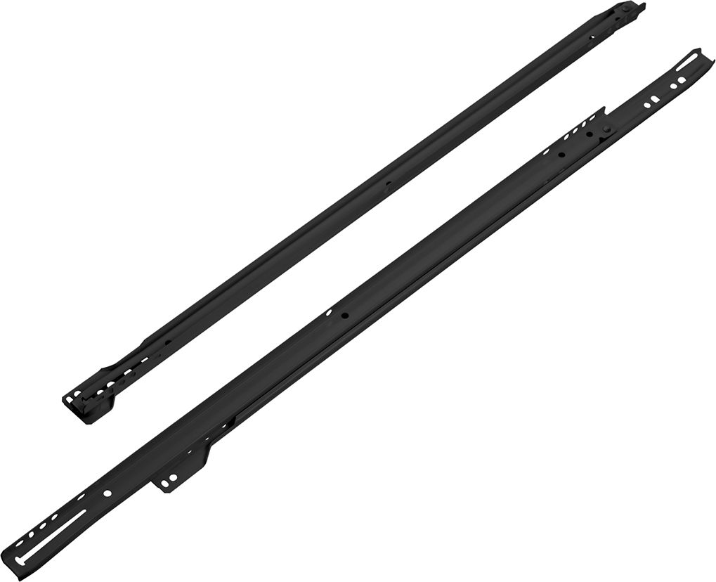 Изображение товара Направляющая мебельная роликовая LEMAX Prof NR-08-BL1-450 черный