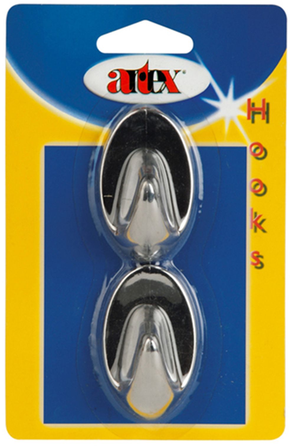 Изображение товара Крючки самоклеющиеся ARTEX 2 шт хром