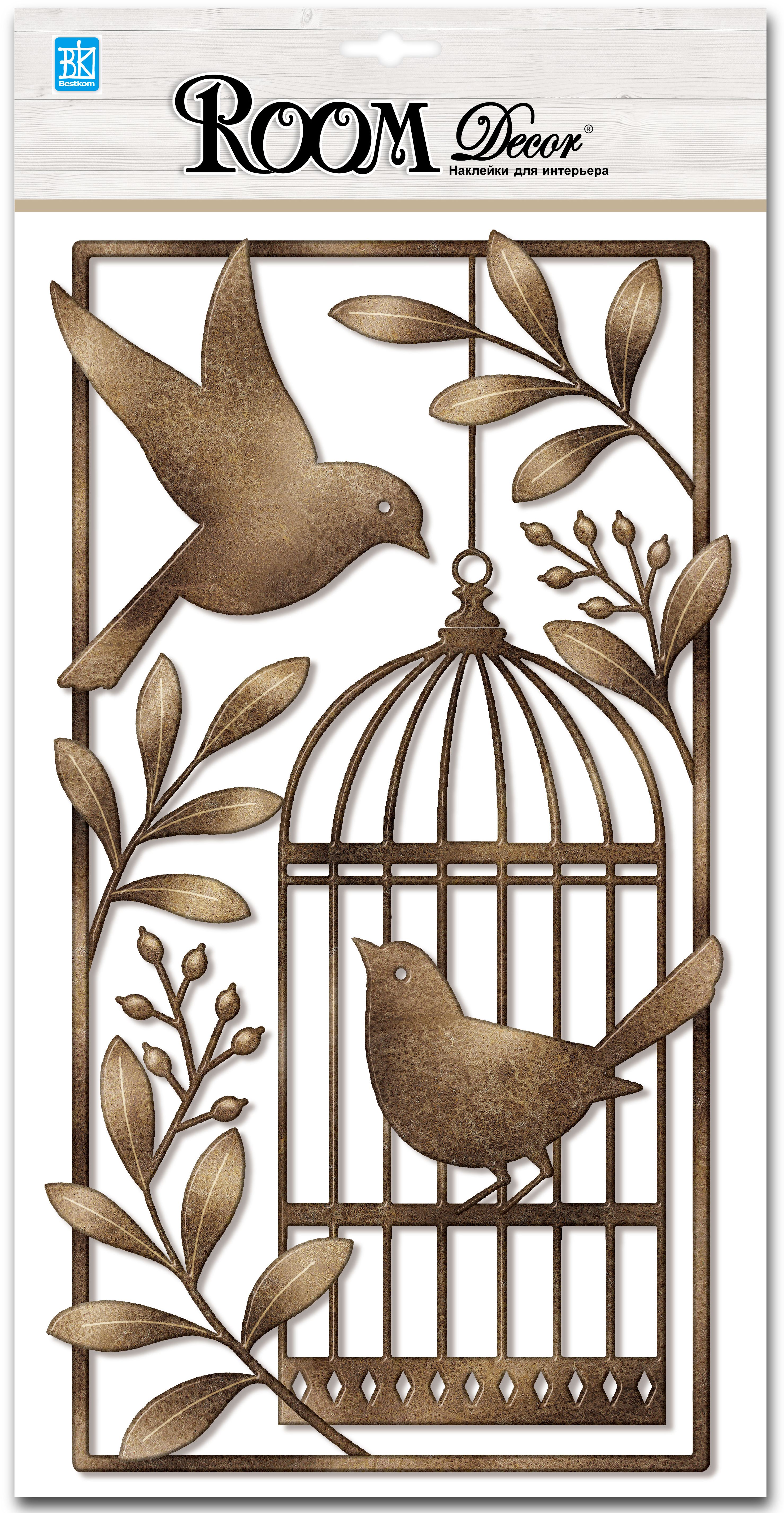 Изображение товара Наклейка декоративная Room Decor 0919 PLA панно рельеф птицы 24x40 см