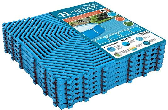Изображение товара Покрытие модульное Helex для бассейна 40x40x1,8 см голубой