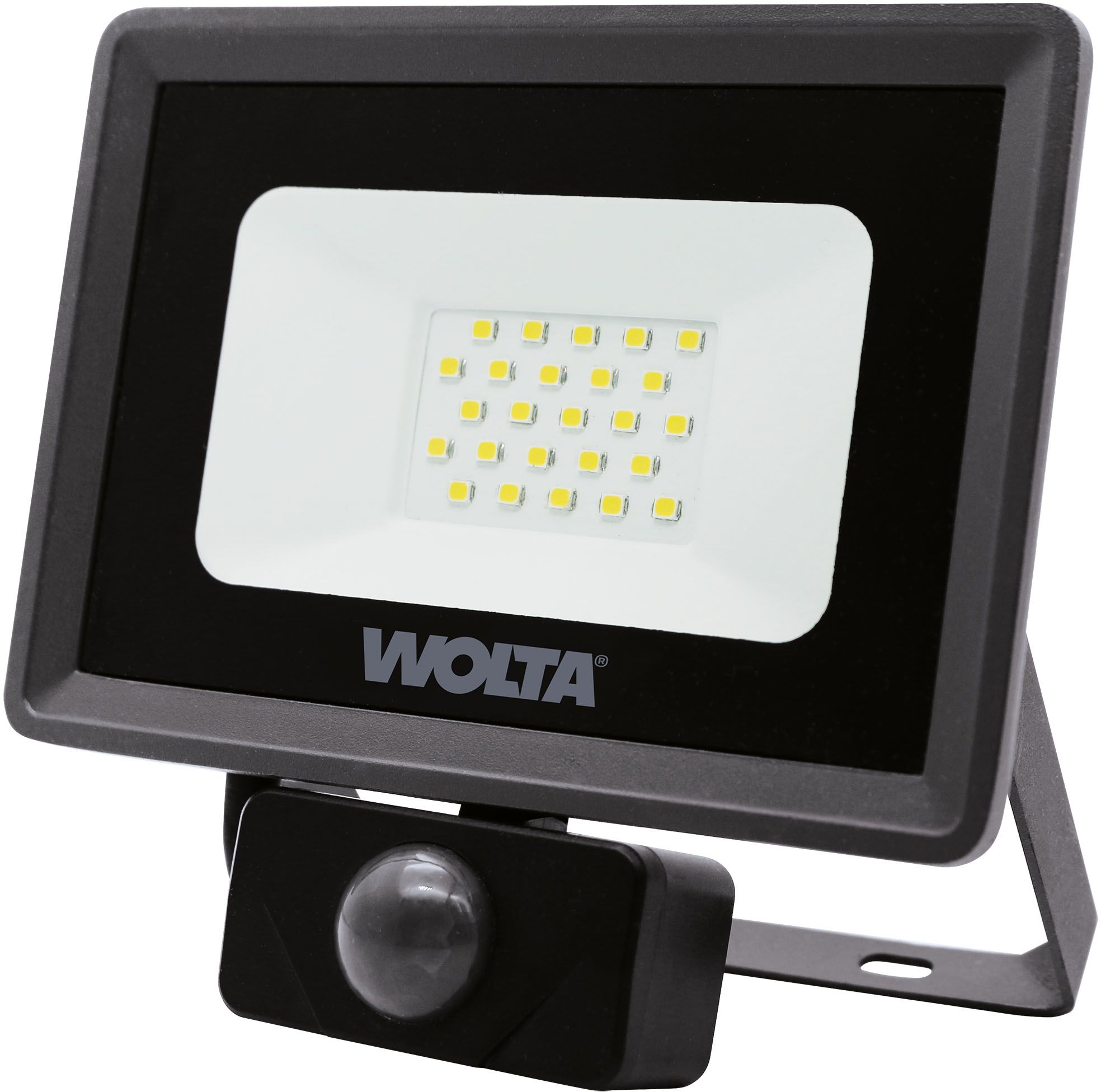 Изображение товара Светодиодный уличный прожектор Wolta WFL-20W/06S с датчиком движения и IP65