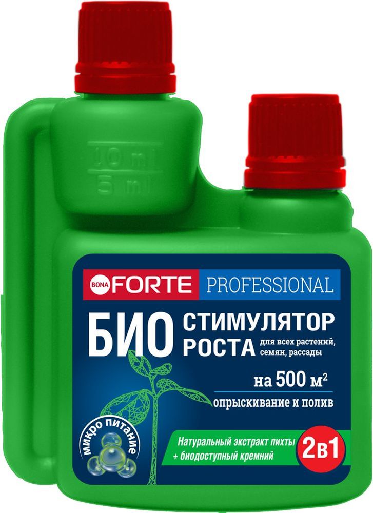Изображение товара Удобрение стимулятор роста BONA FORTE для растений 100 мл натуральное подкормка
