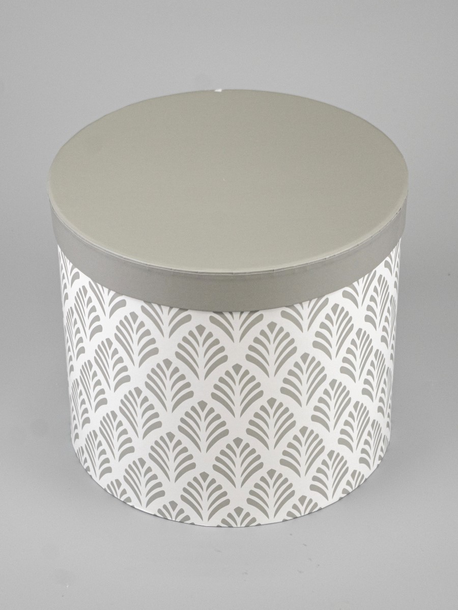 Изображение товара Круглая серый коробка 21 см для подарков и хранения