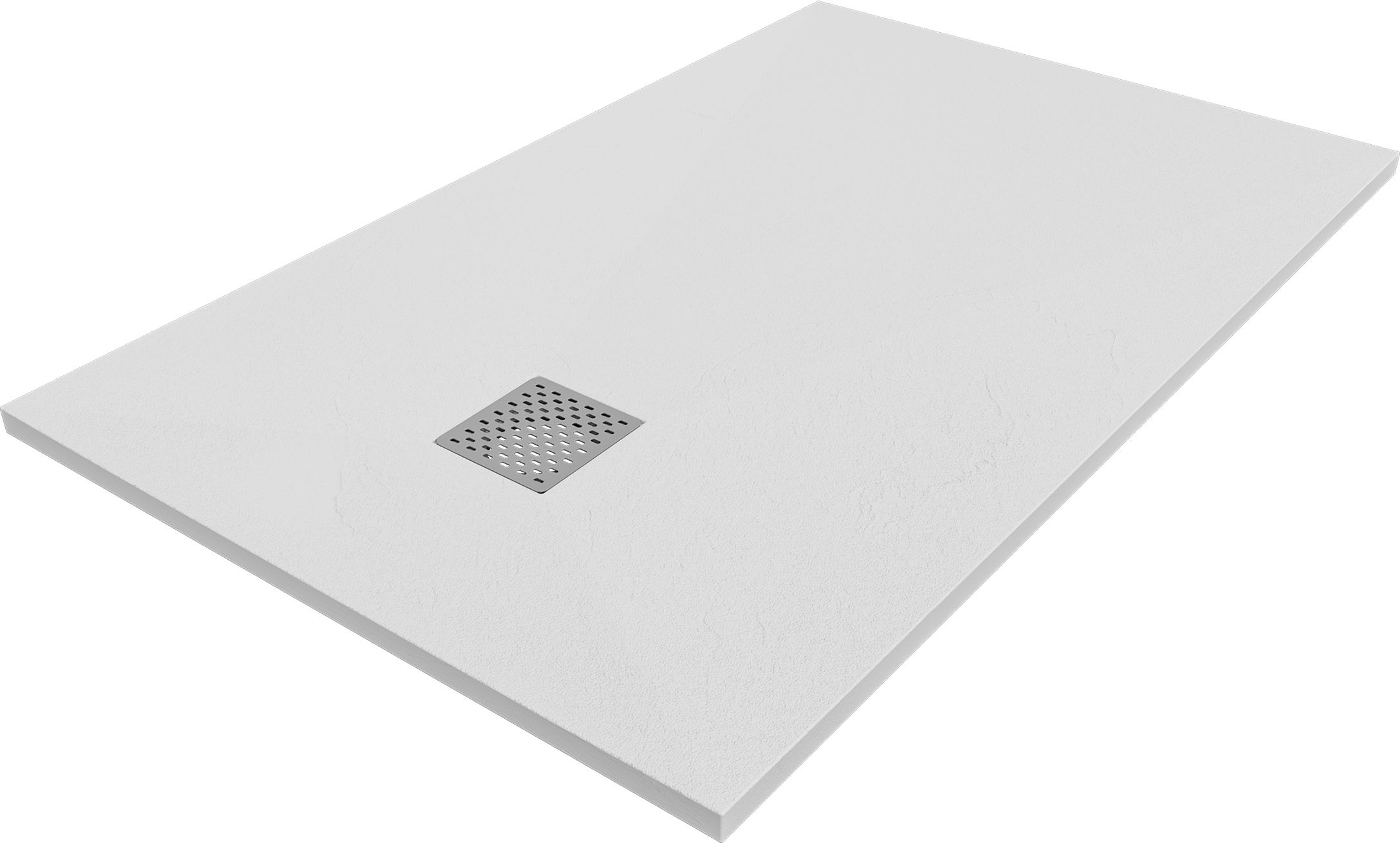 Изображение товара Душевой поддон AQUARIUS белый с бортиком из литьевого мрамора 120х80 см