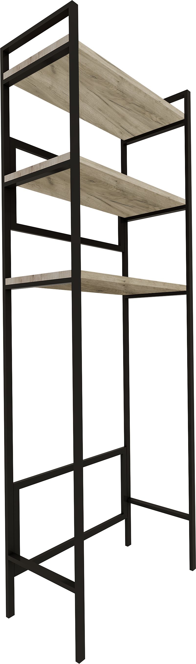 Изображение товара Стеллаж под стиральную машину 65х35х195 см металл с полками ЛДСП