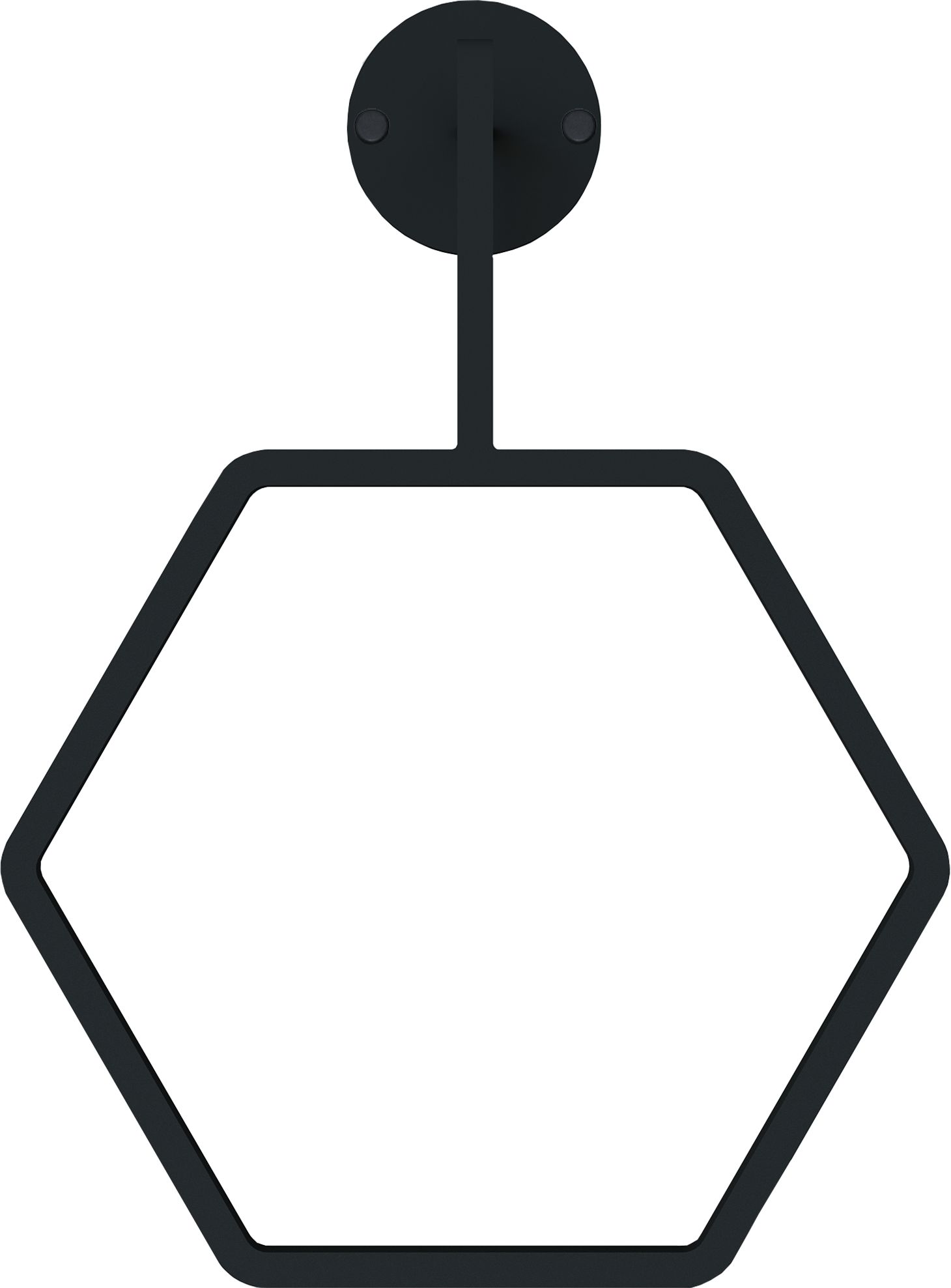 Изображение товара Полотенцедержатель Шестиугольник черный