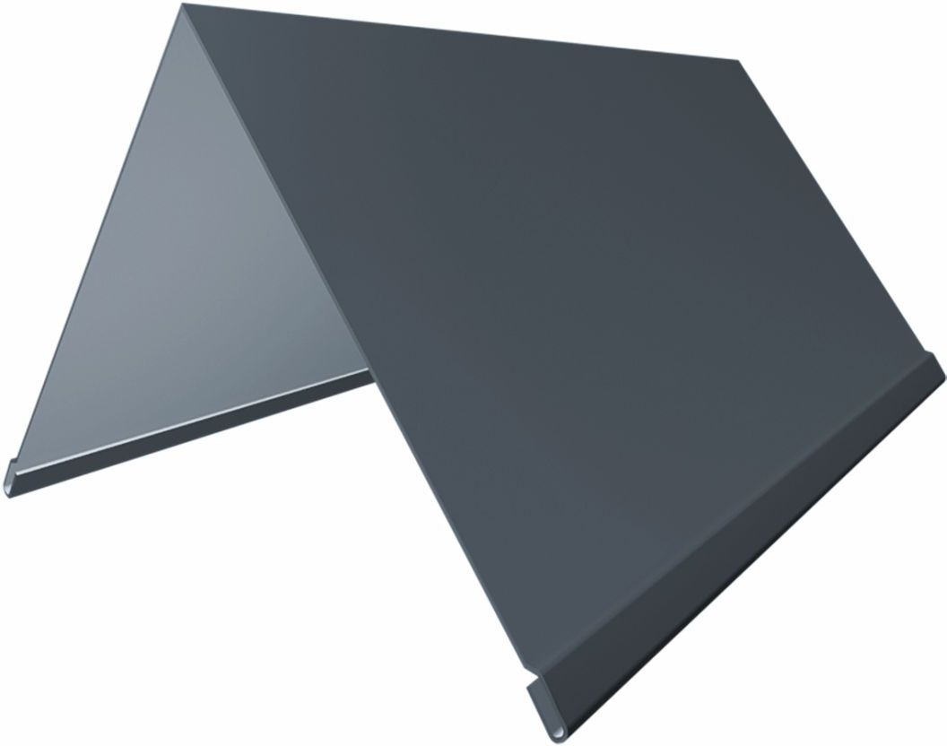 Изображение товара Конек Таврос простой кровельный 200х2000 RAL7024 графит металл для скатных кровель