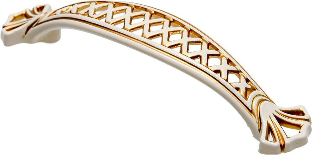 Изображение товара Ручка-скоба 96 мм белый с золотом KERRON RS-041-96 WG