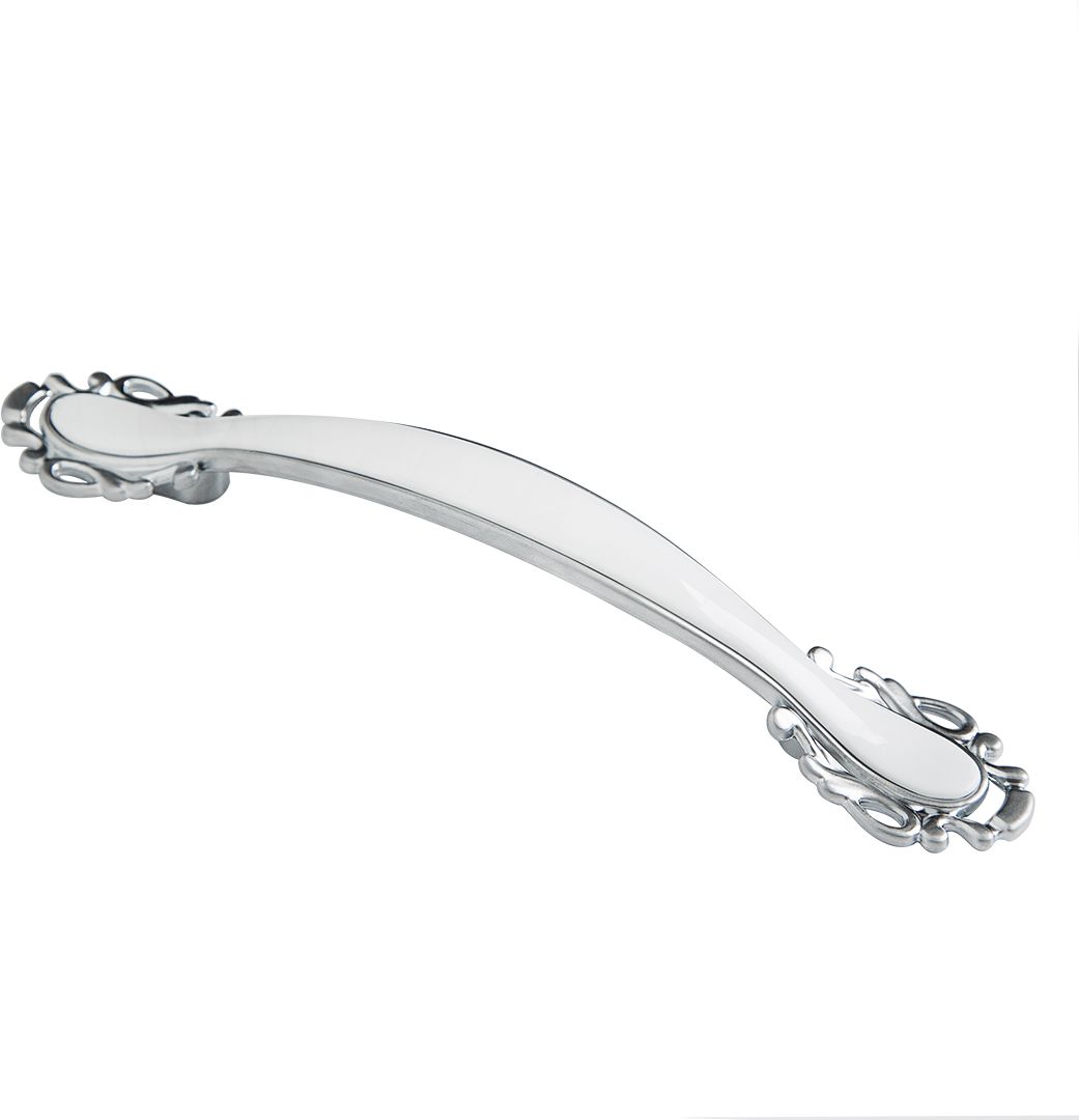 Изображение товара Ручка-скоба 128 мм матовый хром KERRON RS-107-128 SC - стильное металлическое решение для мебели