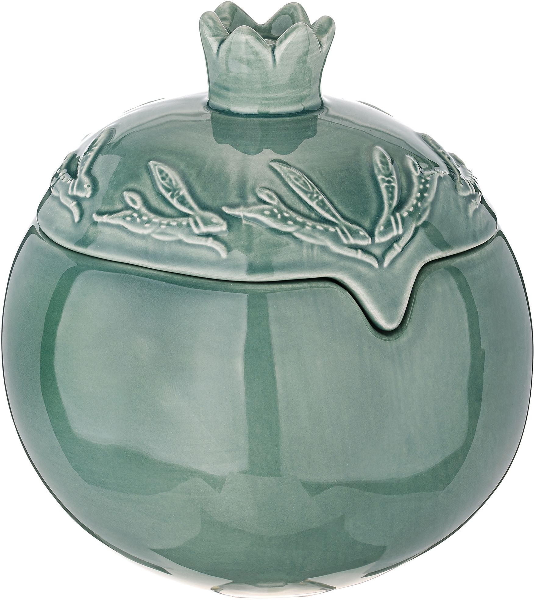 Изображение товара Керамическая шкатулка Fairytale зеленая 15х13х13 см оригинальный дизайн