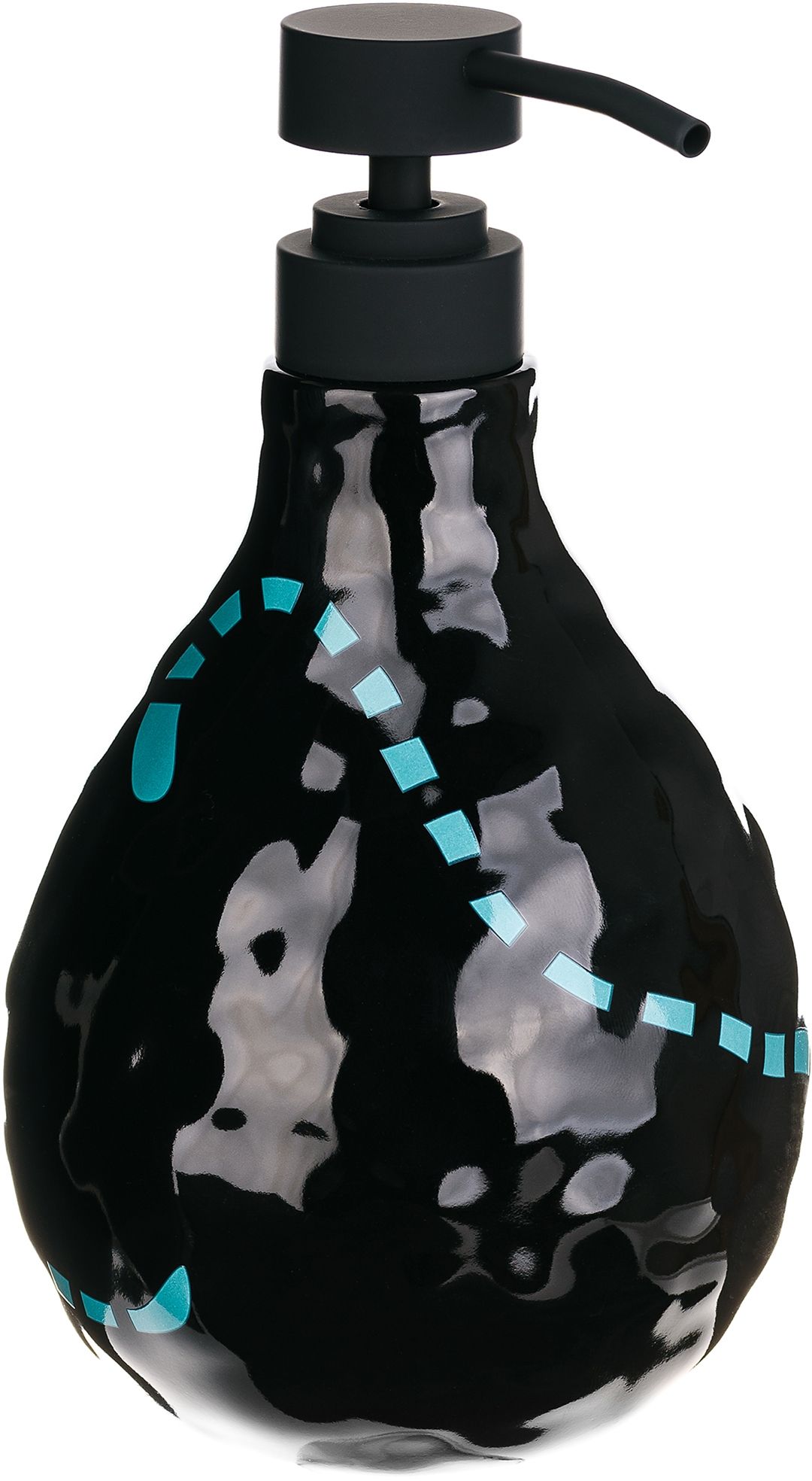 Изображение товара Дозатор для жидкого мыла MOROSHKA Irony черный 0,6л современный дизайн