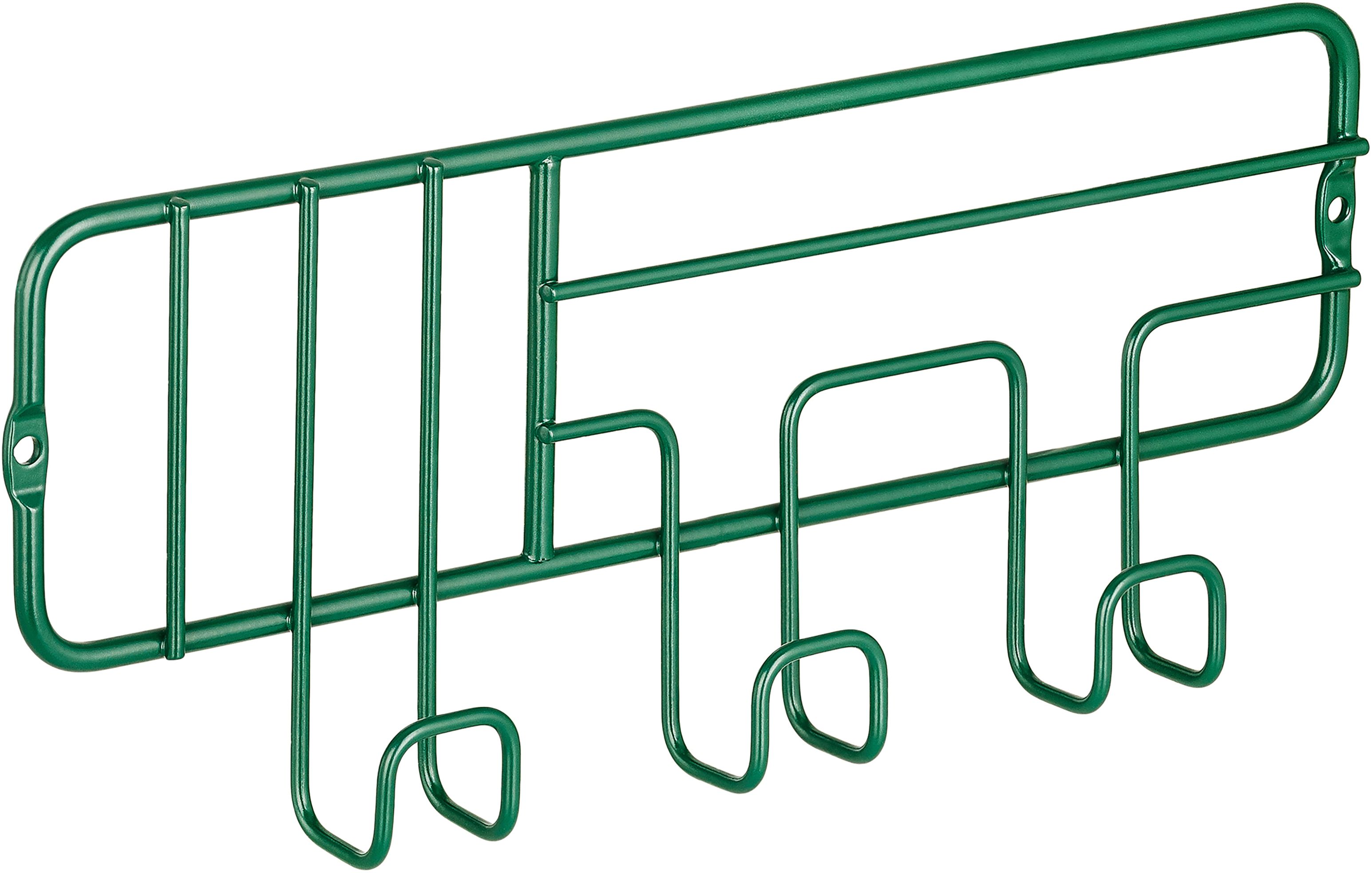 Изображение товара Планка с крючками MOROSHKA Infinity, зеленая, 24,9x3,3x10,1 см