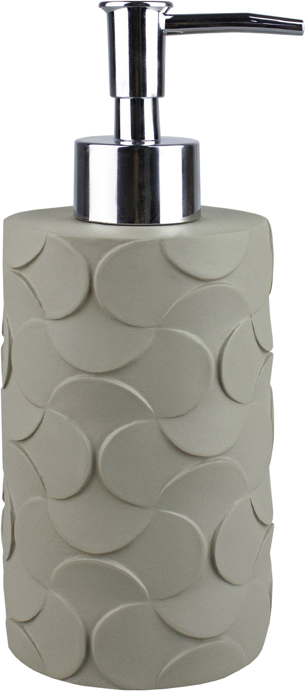 Изображение товара Дозатор для жидкого мыла PROFFI HOME GREY FLOWER стильный влагостойкий аксессуар