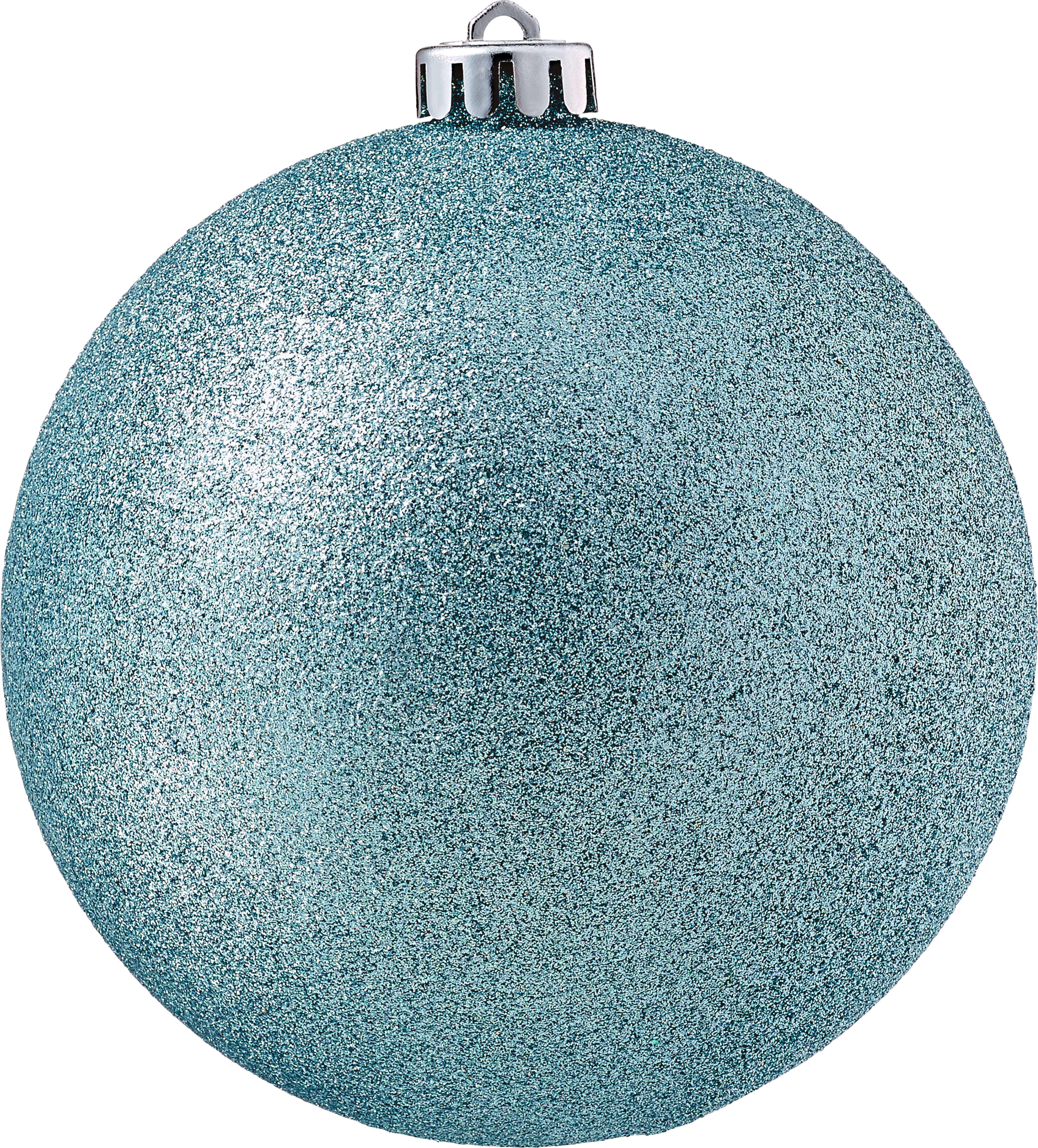 Изображение товара Шар на елку пластиковый бирюзовый 14 см для украшения