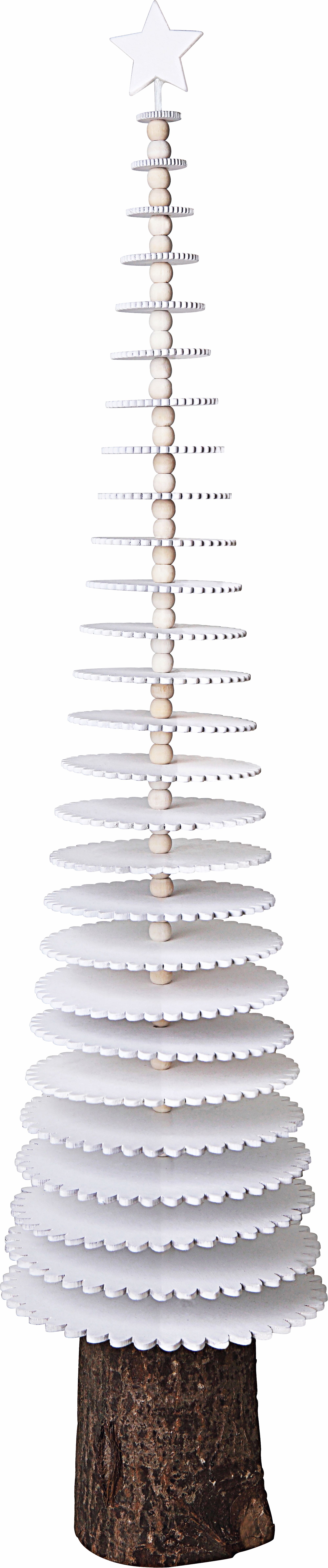 Изображение товара Декоративная деревянная елка для праздника 15x15x68 см натуральный материал