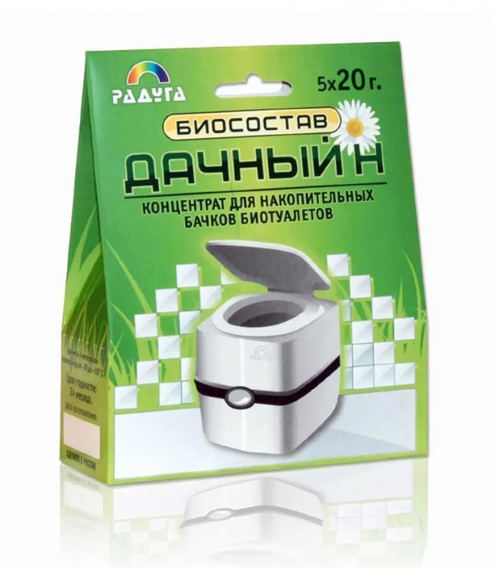 Изображение товара Биосостав Дачный Н 5 шт. для биотуалетов жидкостной накопит. бачок