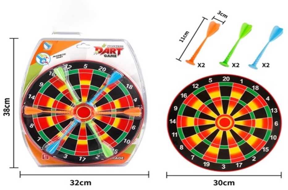 Изображение товара Магнитный дартс в наборе 38х32 см с 6 магнитными дротиками