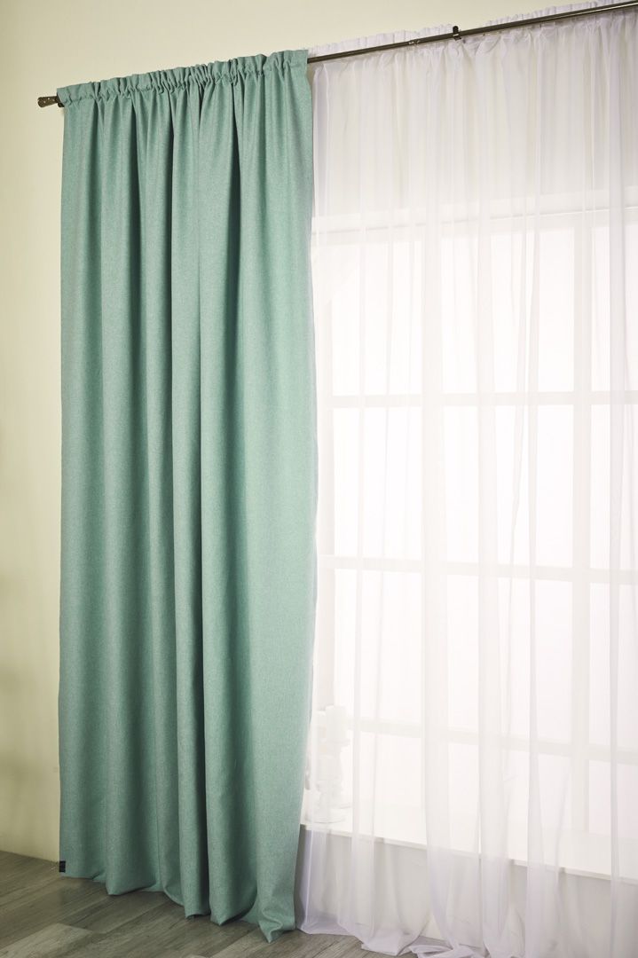 Изображение товара Штора из льна Mona liza ментол 200х270 см натуральный текстиль