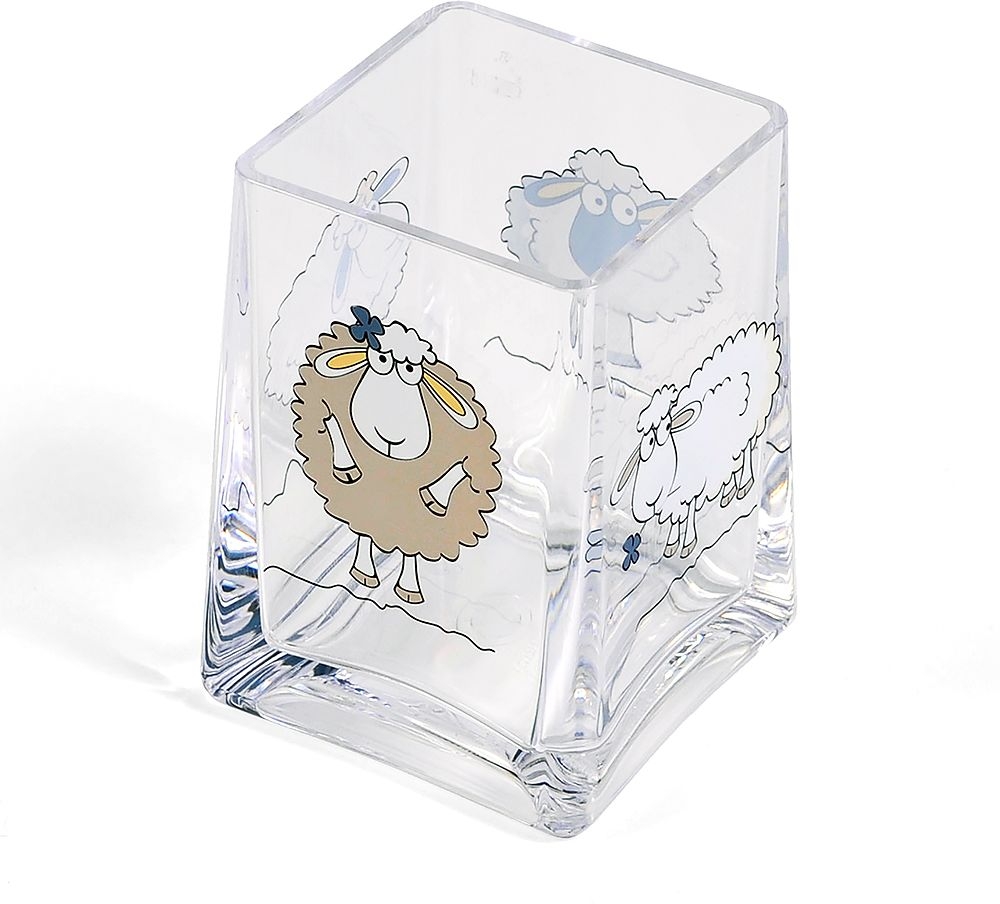 Изображение товара Стакан для ванной комнаты TATKRAFT ударопрочный 10х7х7 см современный аксессуар