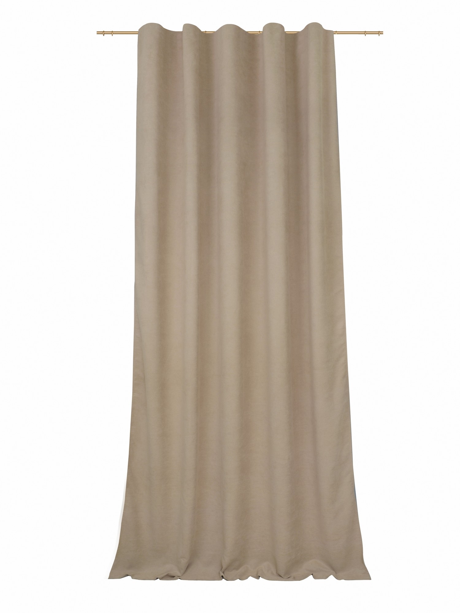Изображение товара Портьерная штора 140x280 см однотонная бежевый цвет