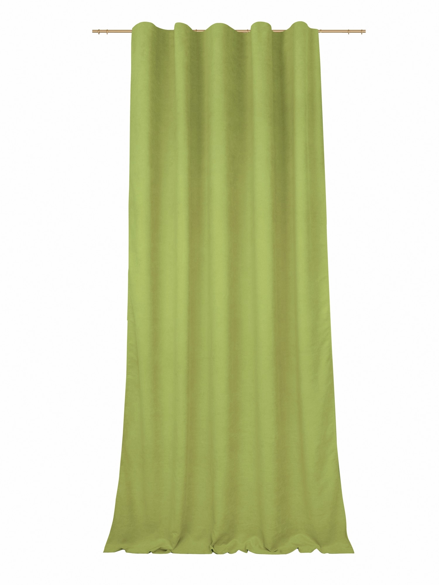 Изображение товара Портьерная штора Однотонная оливковая 140х280 см для интерьера
