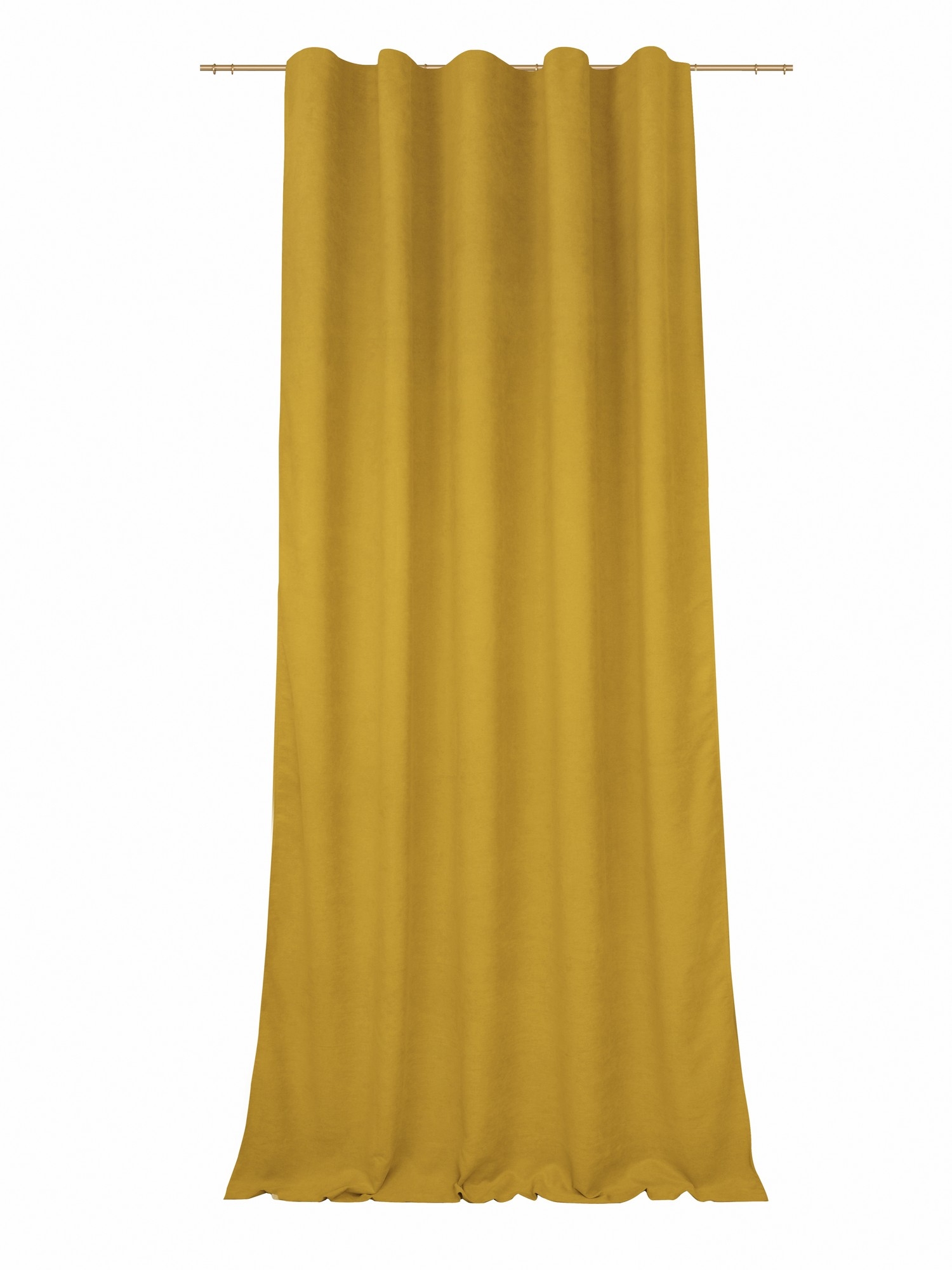 Изображение товара Портьерная штора однотонная оранжевая 140х280 см для дома и офиса