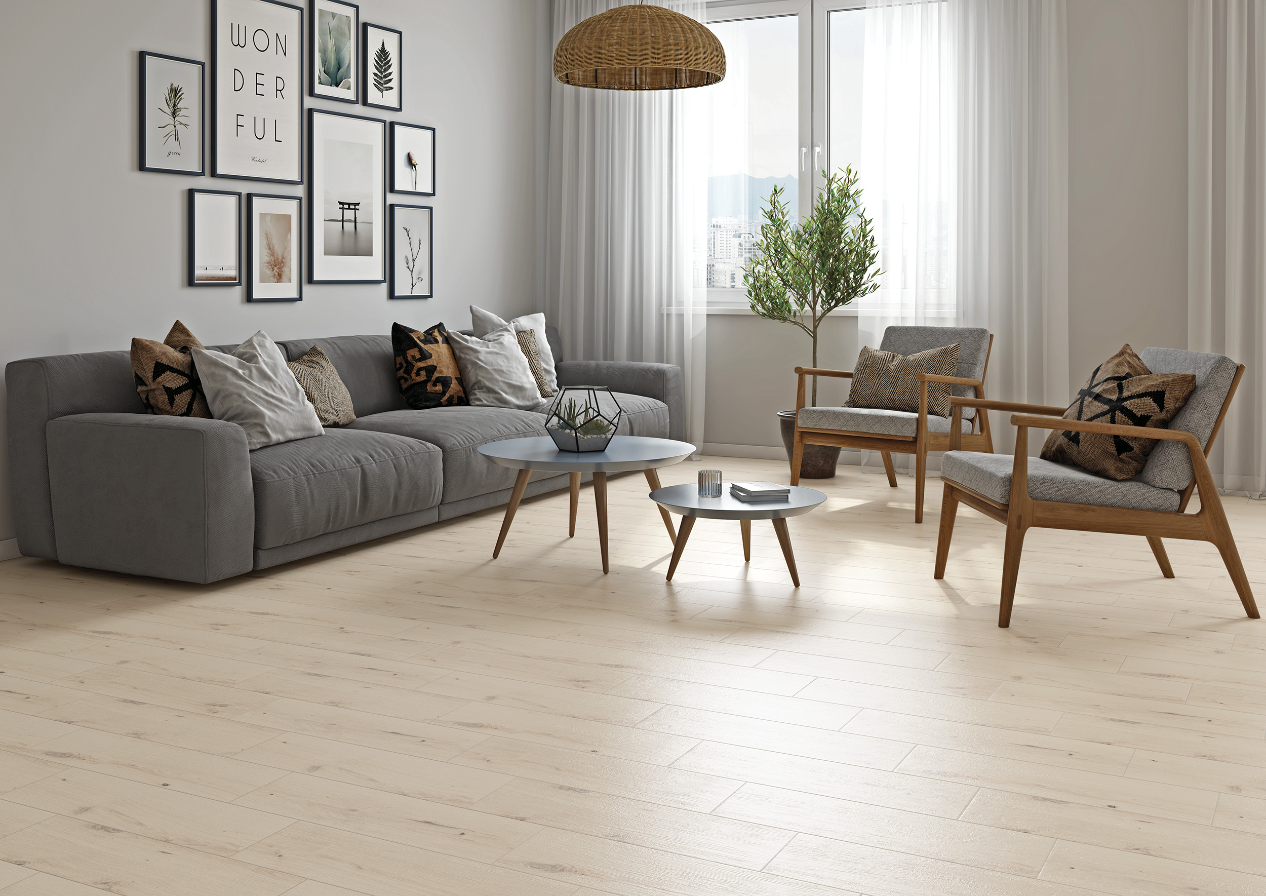 Изображение товара Керамогранит Cersanit Sandwood белый 18,5X59,8 см 1,216 м²