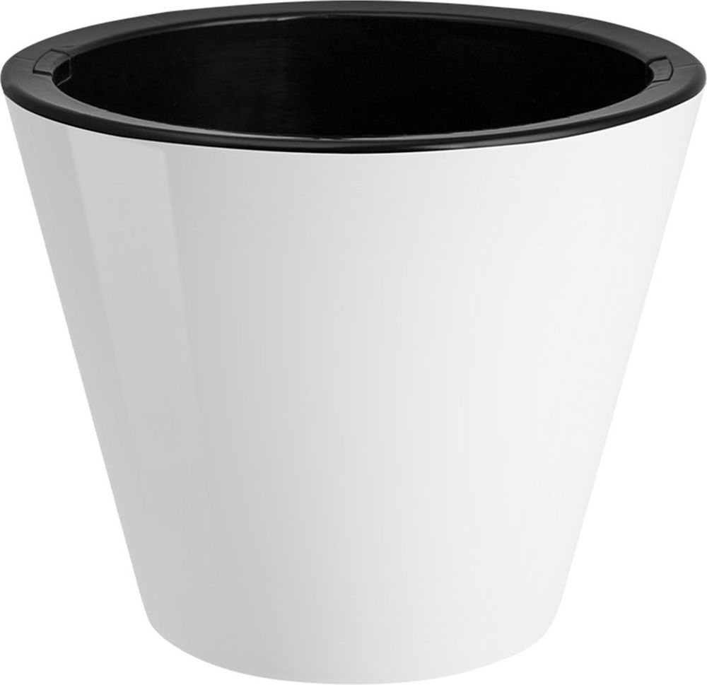 Изображение товара Кашпо со встроенным дренажем Классика белый D23 H19,5