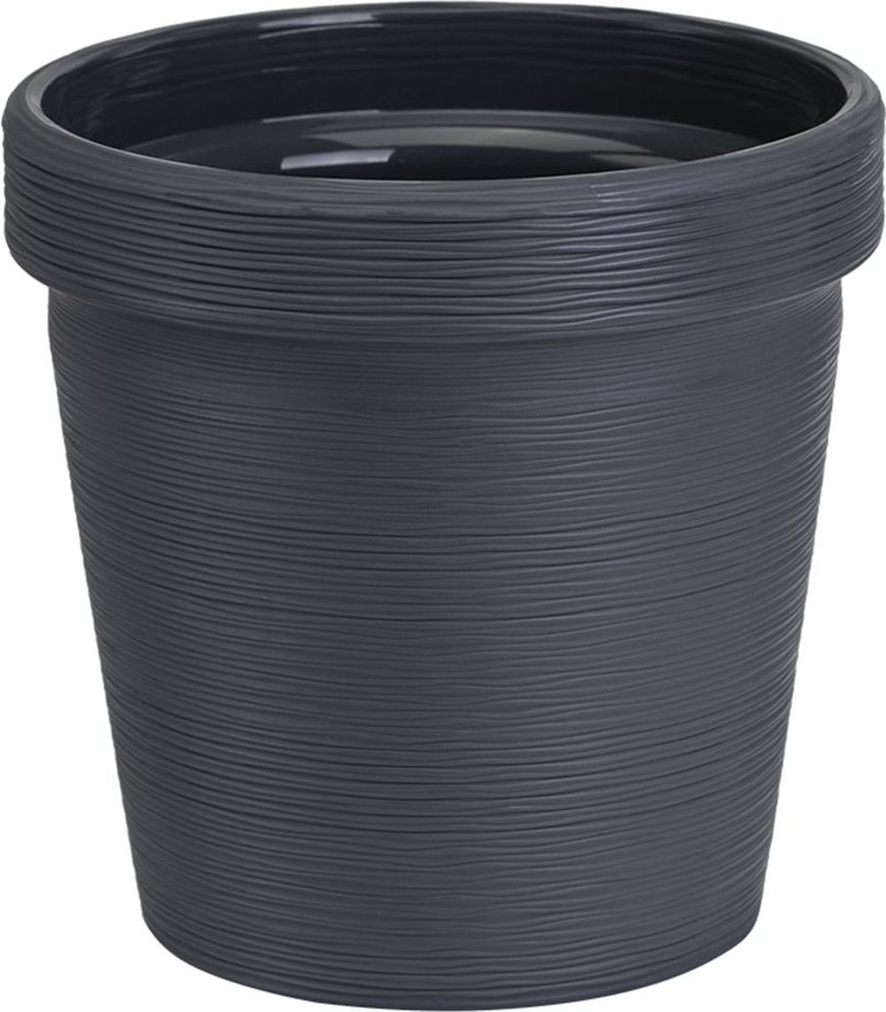 Изображение товара Кашпо со встроенным дренажем ТЕРРА антрацит D19 H18, 7 - стильное и практичное