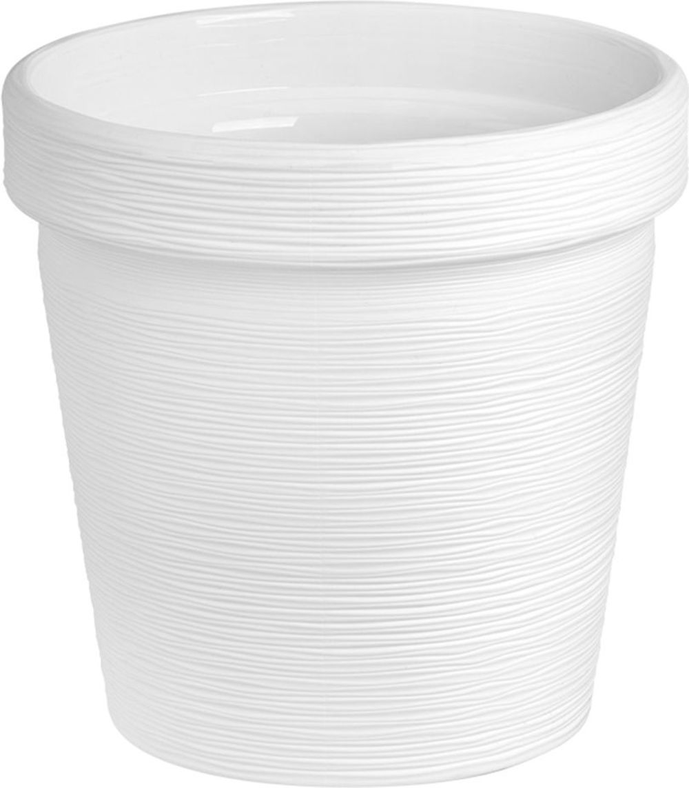 Изображение товара Кашпо со встроенным дренажем ТЕРРА белый D16,5 H16