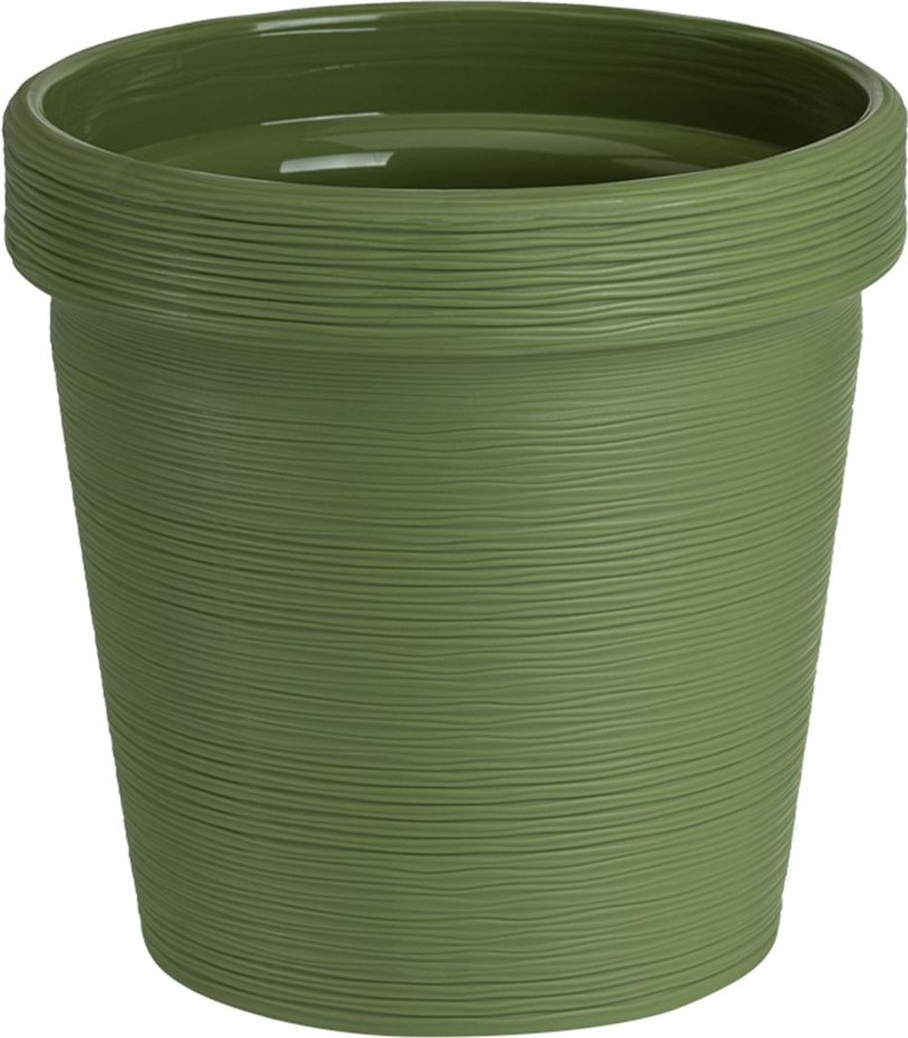 Изображение товара Кашпо со встроенным дренажем ТЕРРА оливковый D16,5 H16