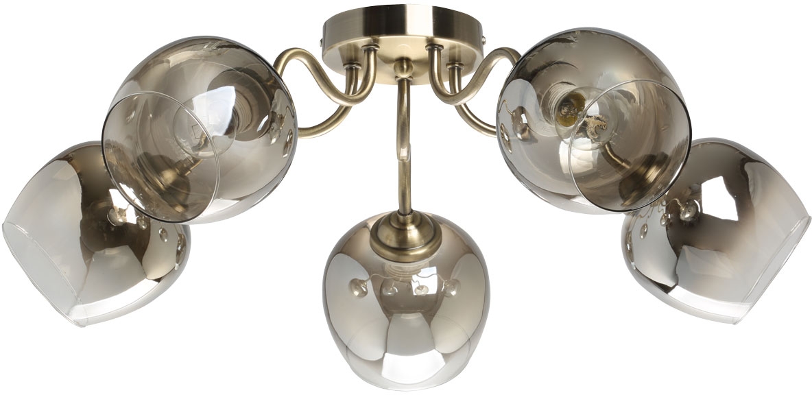 Изображение товара Люстра АЛЬФА 5-х Е27 60 Вт состаренная латунь стильный потолочный светильник