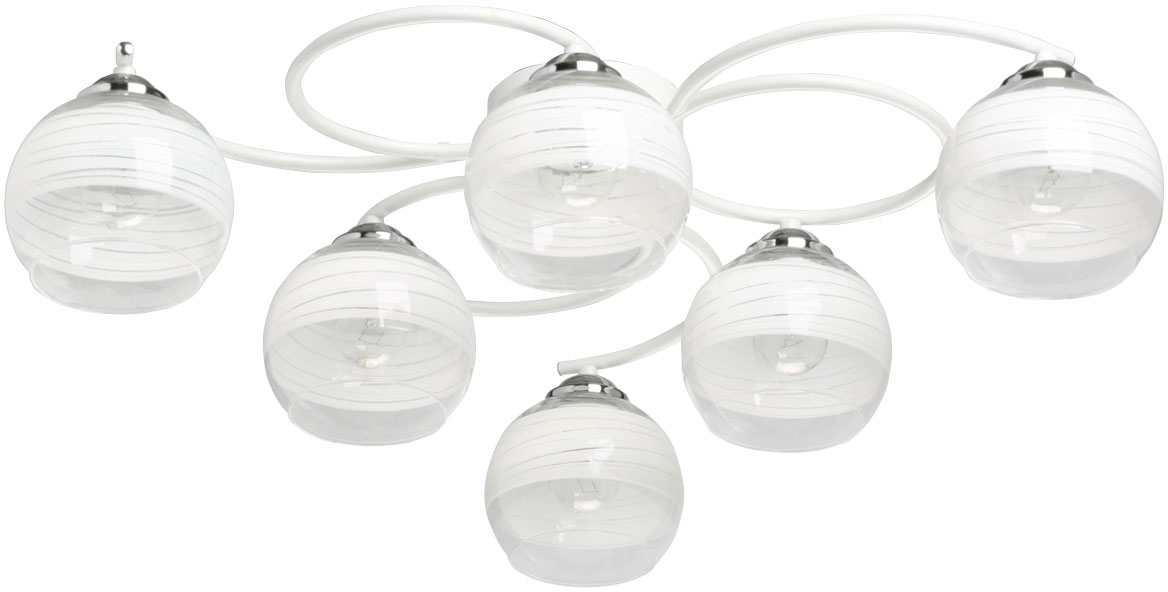 Изображение товара Люстра ГРАЦИЯ 6хE27х60 Вт белый хром 17х17х72 см