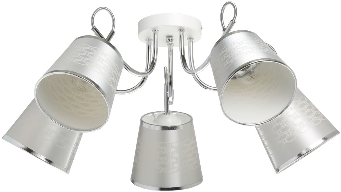 Изображение товара Люстра ЛАЦИО 5хE27х60 Вт белый хром 65х65х26 см