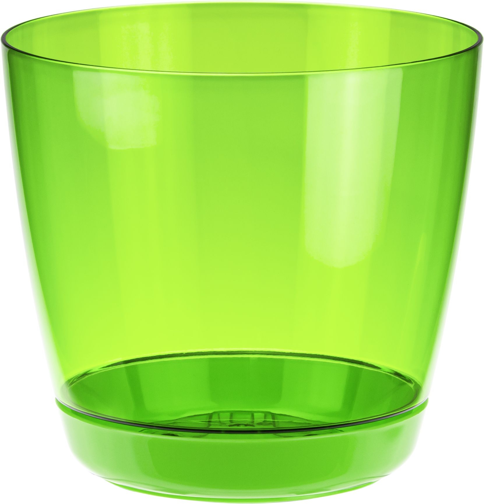 Изображение товара Кашпо орхидея IDEA зеленый прозрачный D18 H16 из полиэтилена для уличных и домашних растений