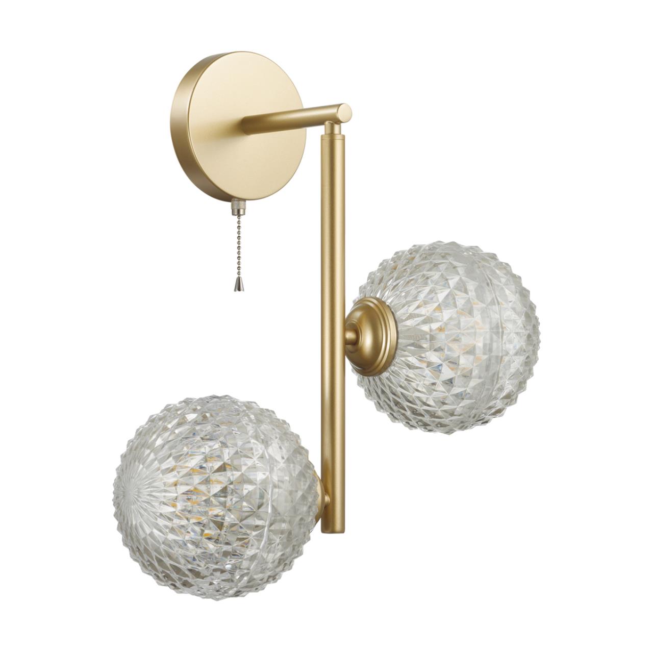 Изображение товара Бра настенное Lumion Geneva 2xE27 40 Вт 20,5x36x43 см, золотистый