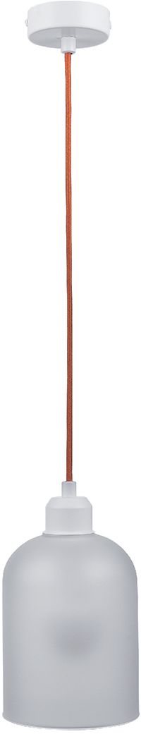 Изображение товара Подвесной светильник с белым плафоном и желтым проводом 118 см, 75 Вт