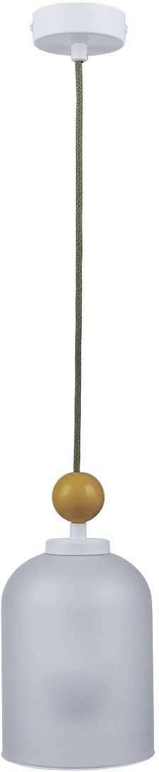 Изображение товара Декоративный подвесной светильник с белым стеклянным плафоном, цоколь Е27